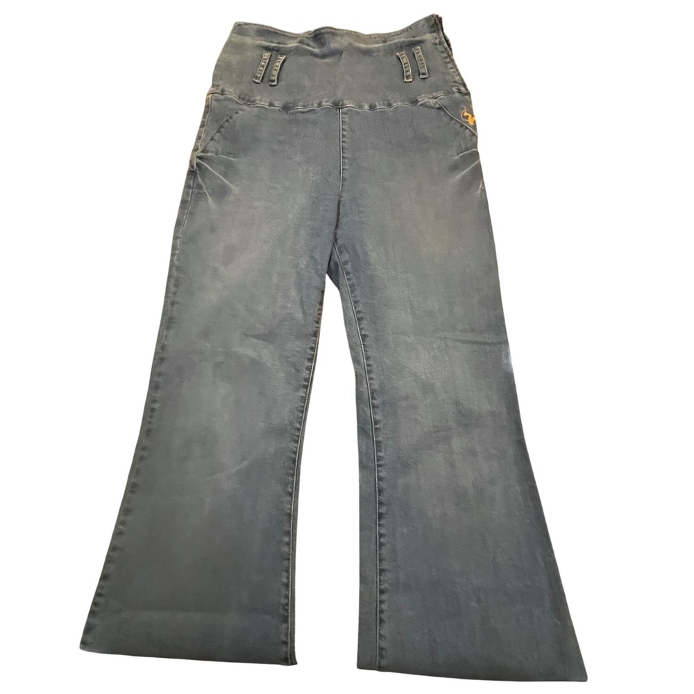 Vintage Baby Phat Womens High Waist Flare Jeans Medium Wash Side Zip Y2K Size 11